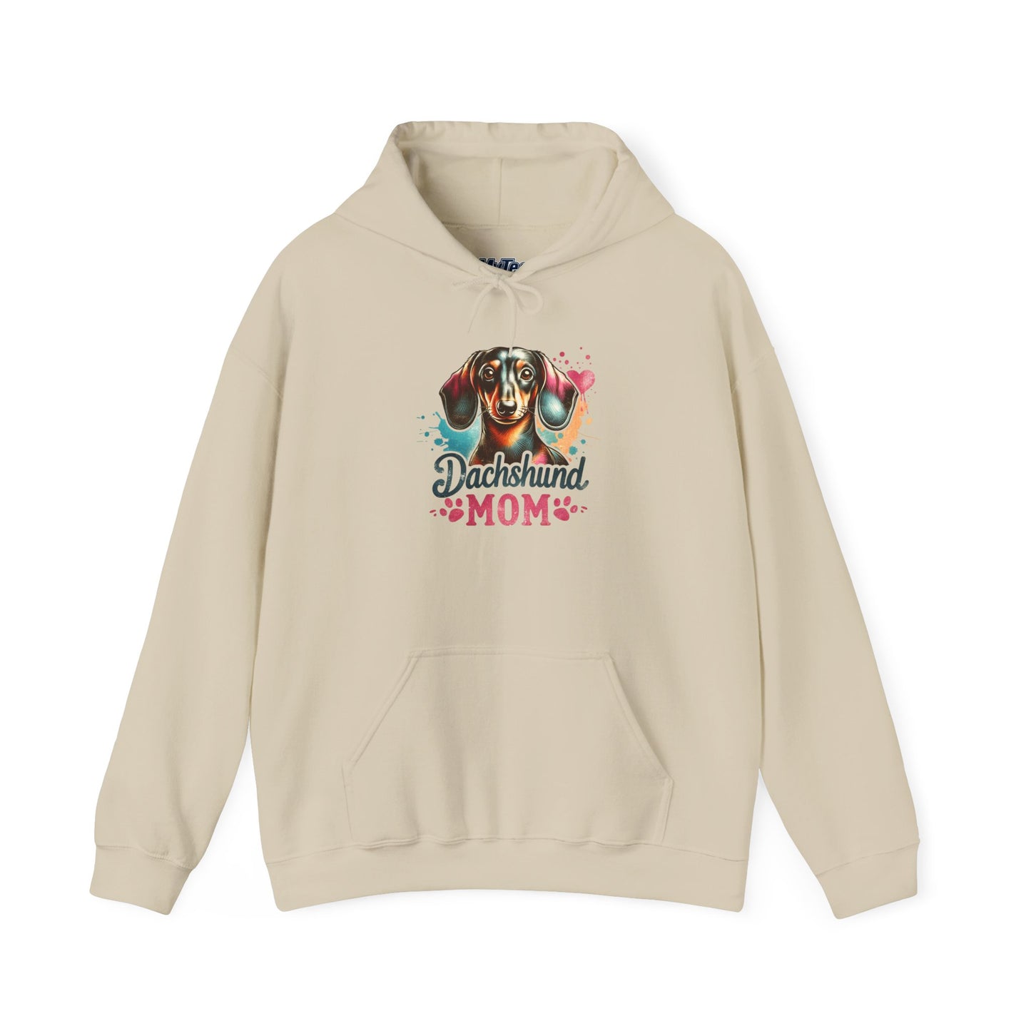 Funky Dachshund Mom Hoodie – Bright Graphic Dog Tee