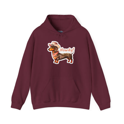 Dachshund Howdy Unisex Hoodie – For Proud Pup Parents With Western Soul