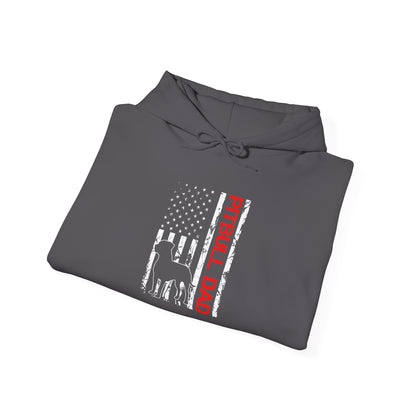 Patriotic Pitbull Dad Hoodie - Gift for Father's Day