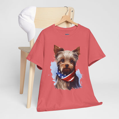 Patriotic Yorkshire Terrier Unisex T-Shirt