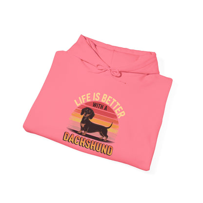 Life Is Better With A Dachshund Unisex Hoodie – Dog Lover Retro Pullover