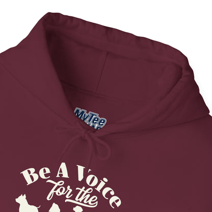 Be A Voice  For The Voiceless Unisex Hoodie – Animal Rescue Awareness