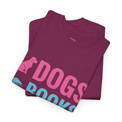 Dogs, Books, And Coffee Unisex Cotton T-Shirt | Dog Lover