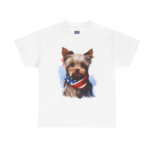 Patriotic Yorkshire Terrier Unisex T-Shirt