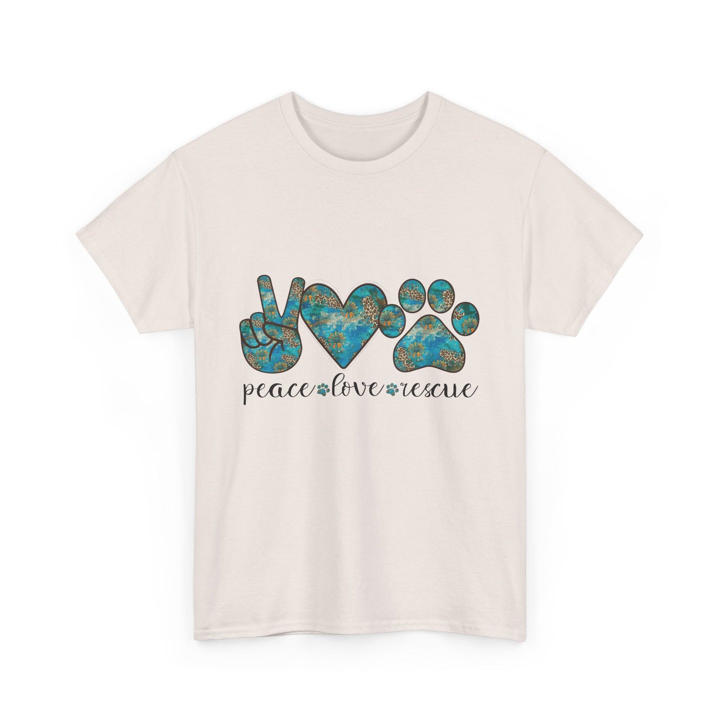 Peace Love Rescue T-Shirt | For Animal Rescuers