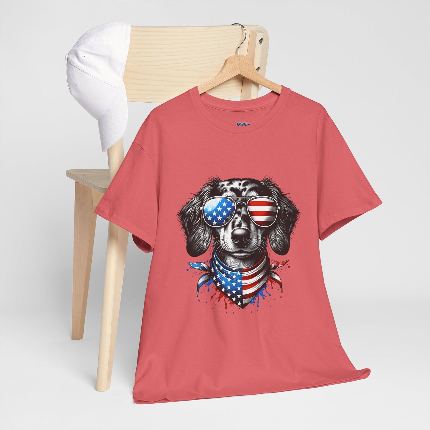 Patriotic Dachshund with Sunglasses Unisex T-Shirt