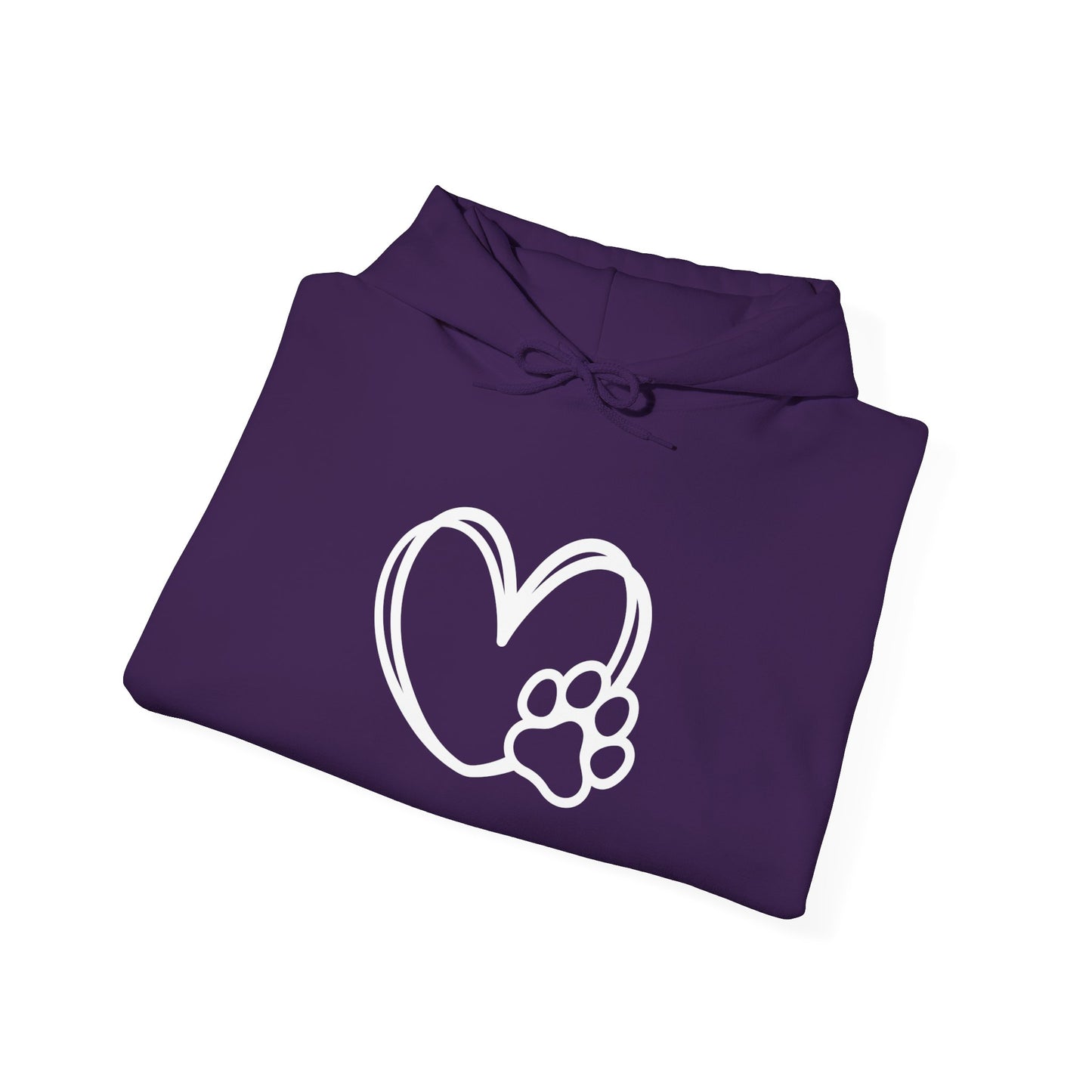 Minimal Paw Heart Unisex Hoodie – Dog Lover’s Comfort