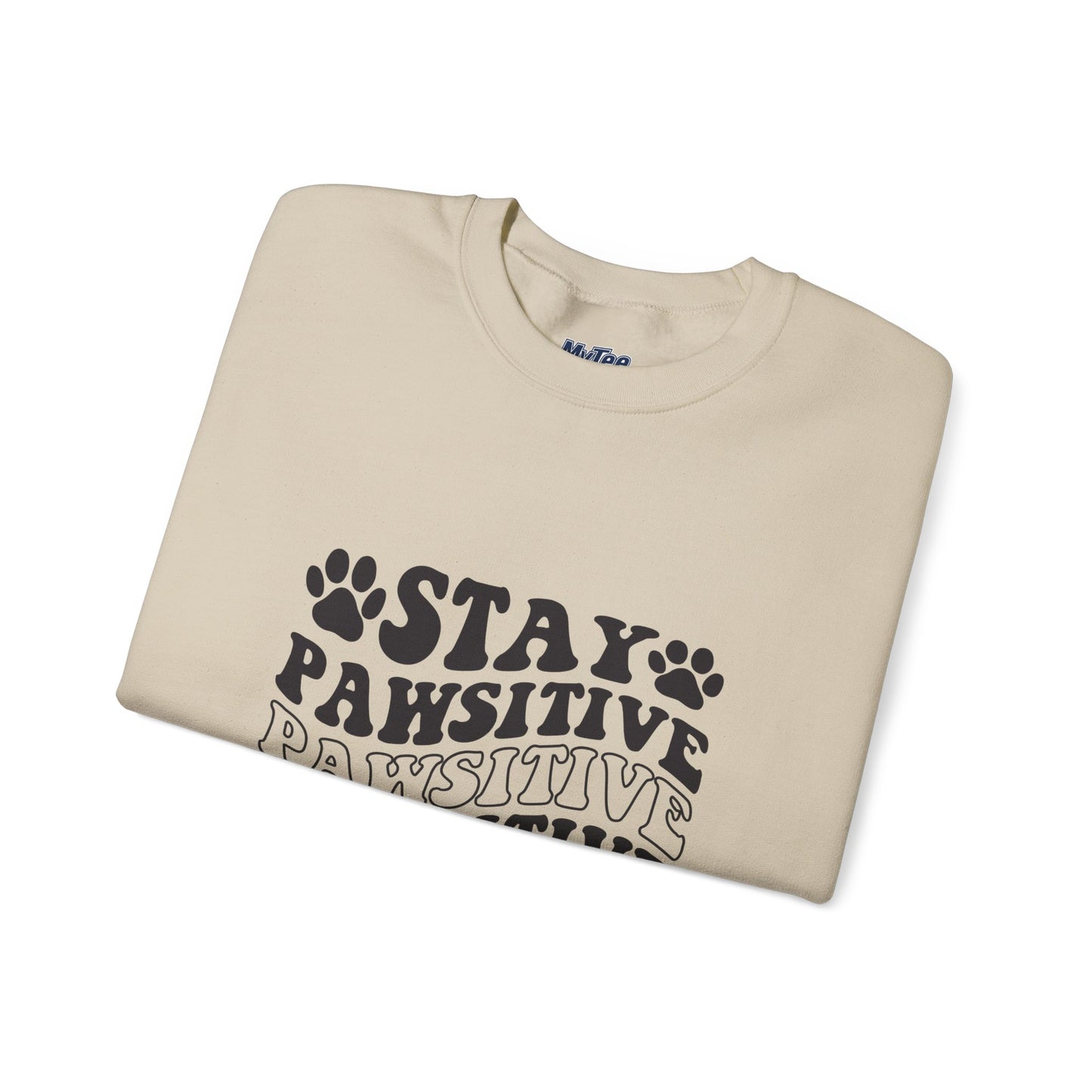 Stay Pawsitive Unisex Heavy Blend Crewneck Sweatshirt