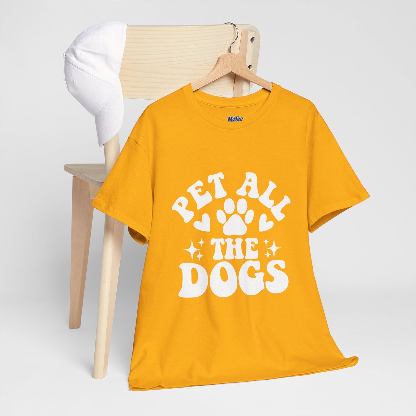 Pet All the Dogs Cotton T-Shirt, Dog Lover Tee