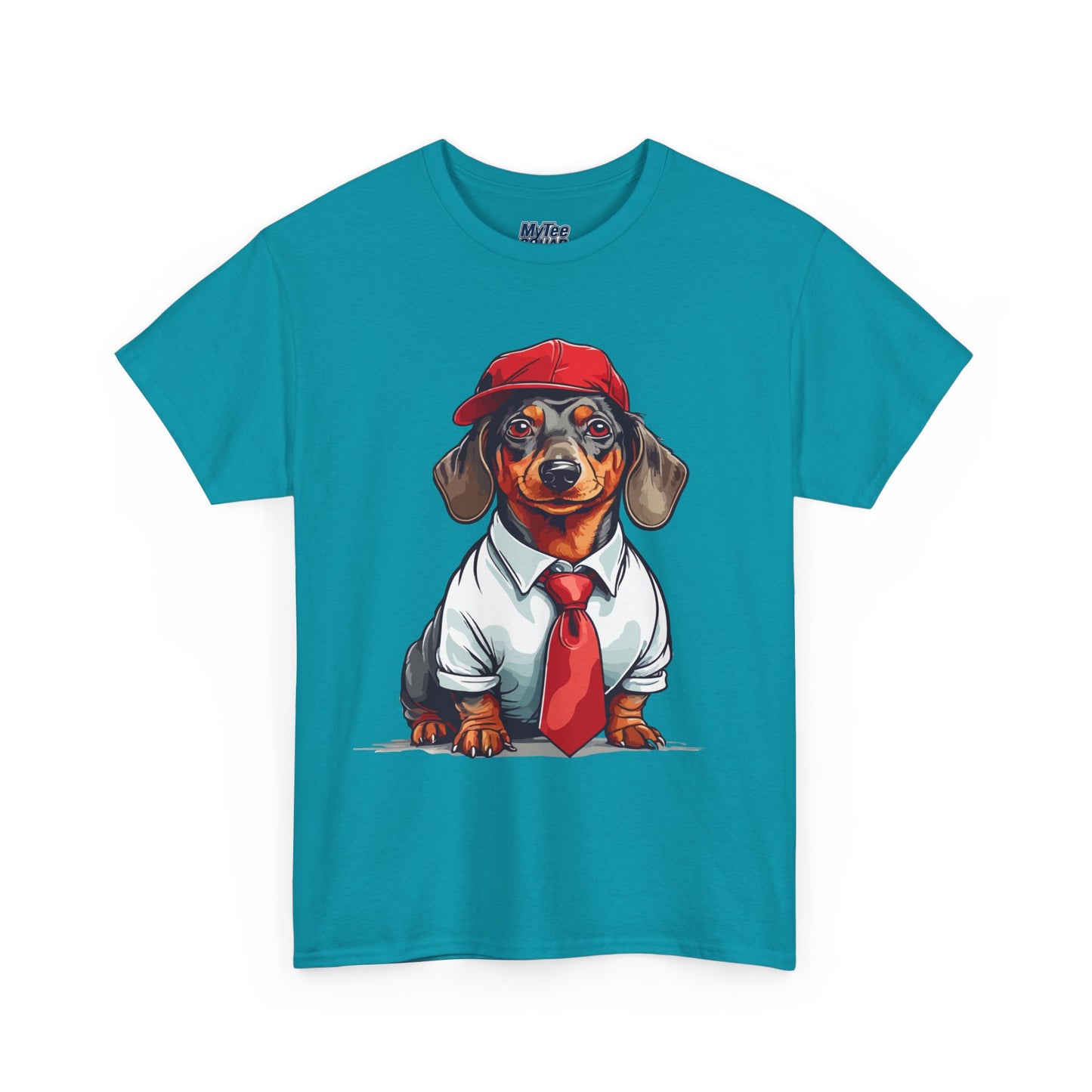 Dachshund Boss Unisex T-Shirt – Cool Pup in Cap & Tie