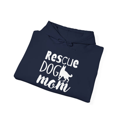 'Rescue Dog Mom Hoodie' - Cozy Sweatshirt for Pet Lover Mommies