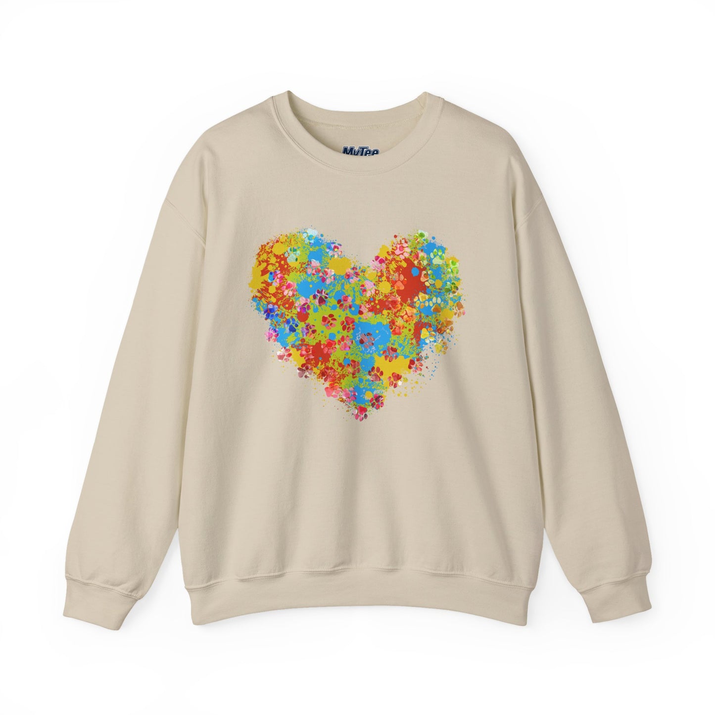 Colorful Heart Graphic Cozy Sweatshirt | Comfortable Winter Apparel