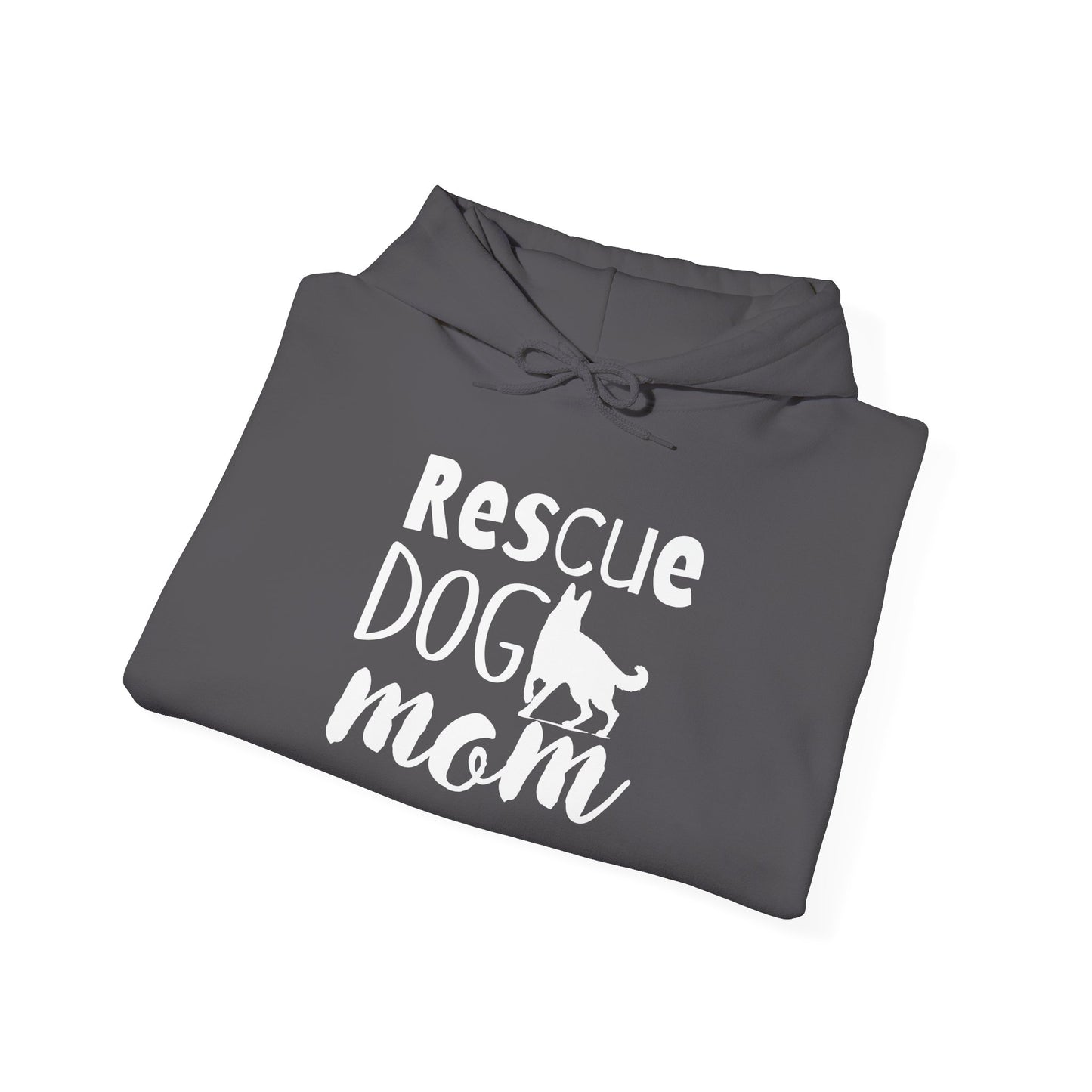 'Rescue Dog Mom Hoodie' - Cozy Sweatshirt for Pet Lover Mommies