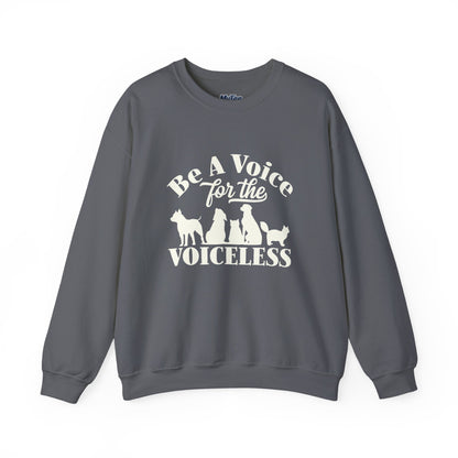 Be A Voice  For The Voiceless Unisex Sweatshirt – Animal Rescue Awareness