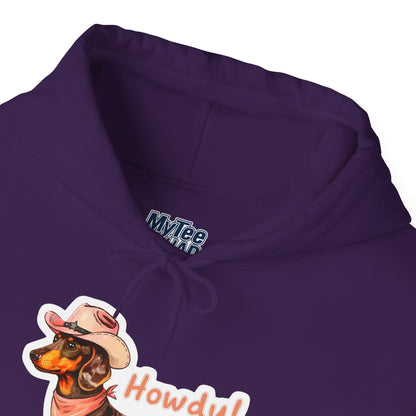 Dachshund Howdy Unisex Hoodie – For Proud Pup Parents With Western Soul