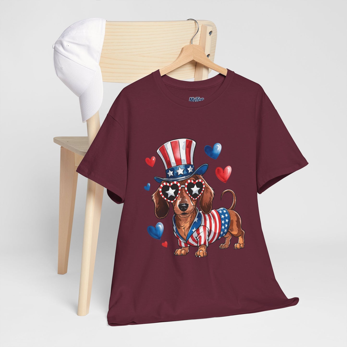 Patriotic Dachshund Unisex T-Shirt | Dog Lover Gift, July 4th Celebration