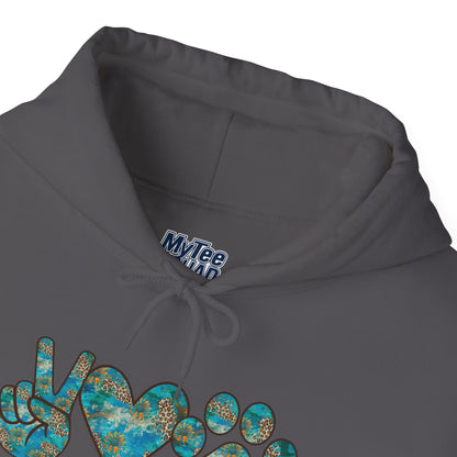 Peace Love Rescue Hoodie For Animal Rescuers