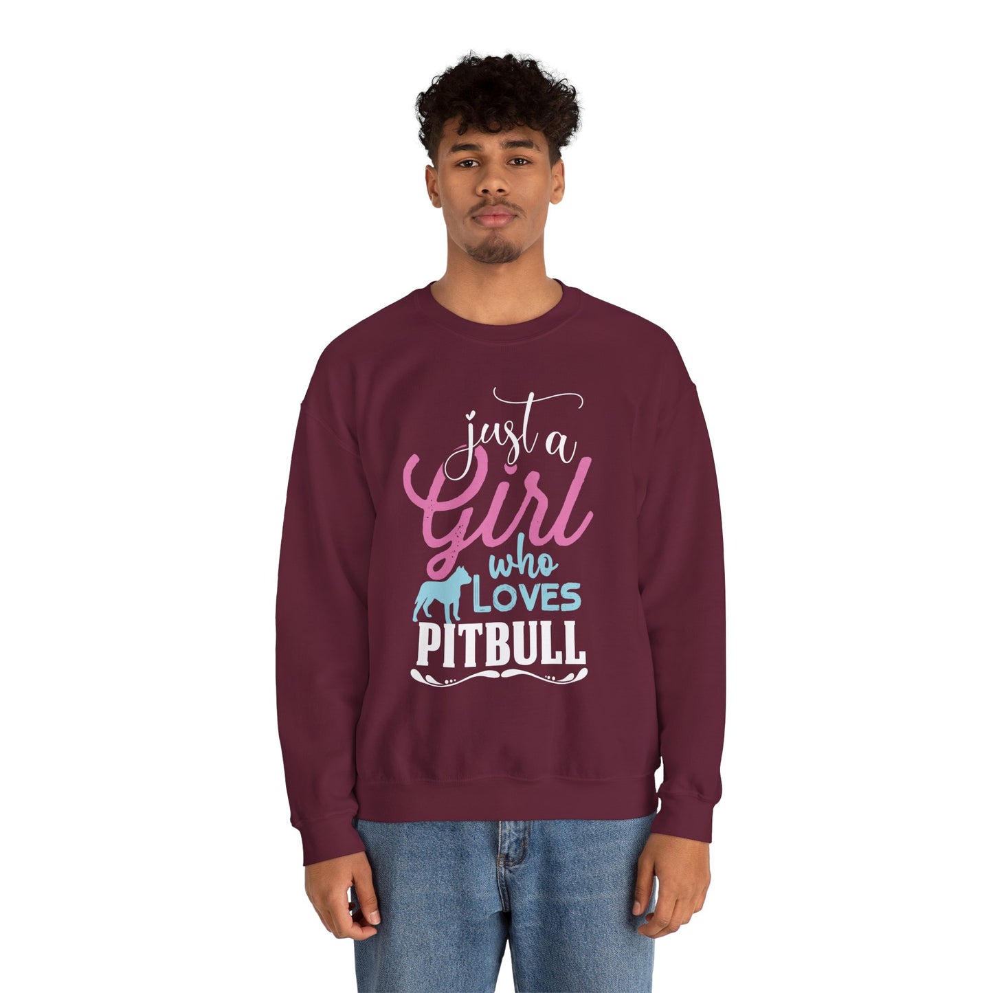 Just A Girl Who Loves Pitbull Sweatshirts