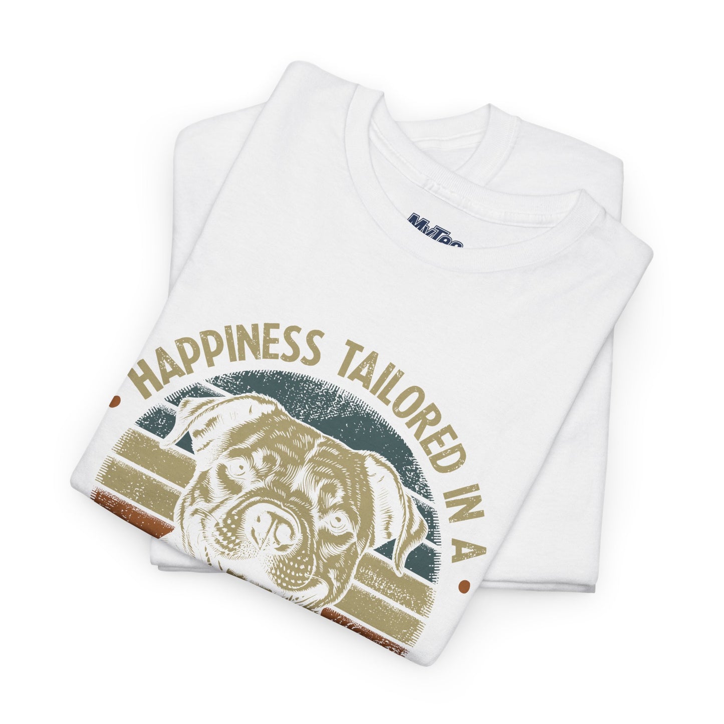 Happiness Tailored In A Pitbull Smile Unisex Tee | Animal Rescue Support Tee