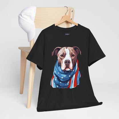 Patriotic American Staffordshire Terrier Unisex T-Shirt