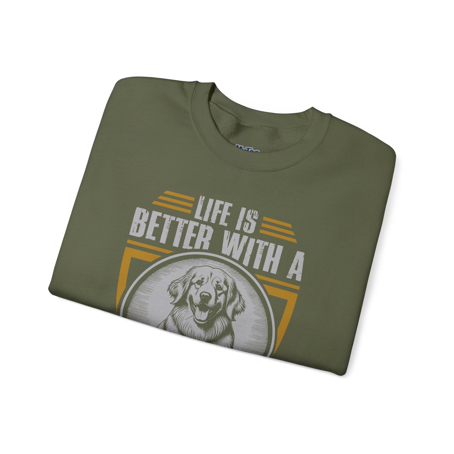 Life Is Better with a Golden Retriever Sweatshirt – Cozy Dog Lover Crewneck