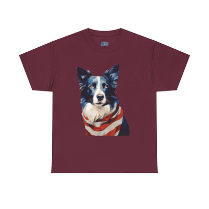Patriotic Border Collie Unisex T-Shirt