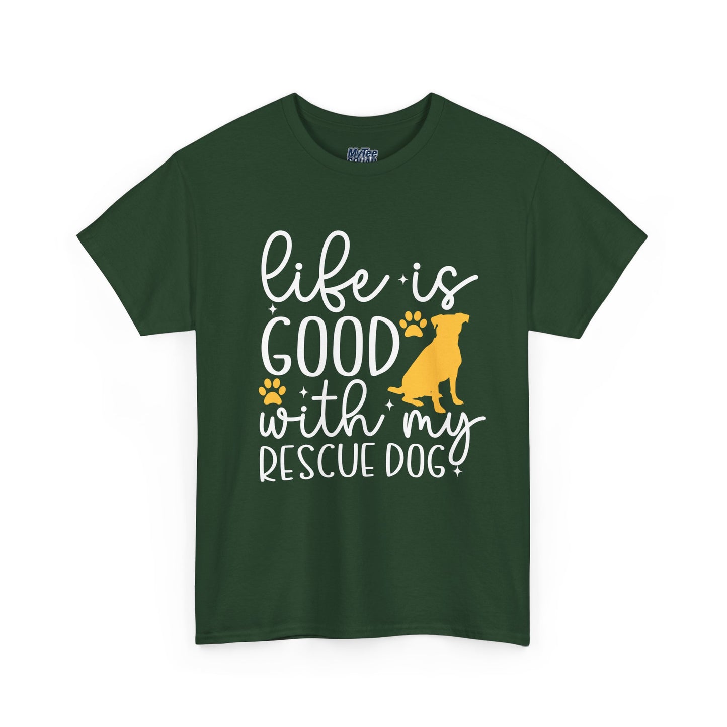 "Life Is Good With My Rescue Dog" Unisex T-Shirt | Dog Lover Gift