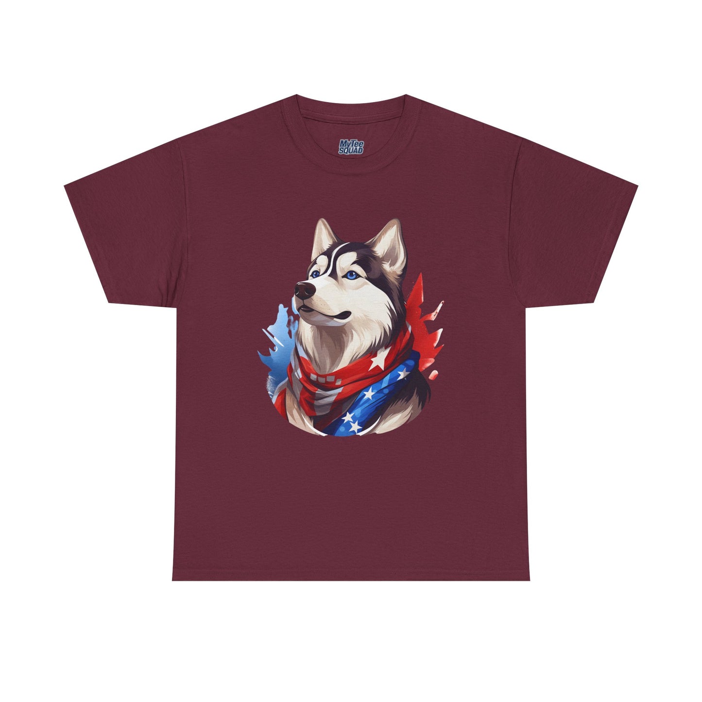Patriotic Siberian Husky Unisex T-Shirt