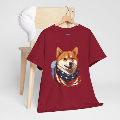 Patriotic Shiba Inu Unisex T-Shirt