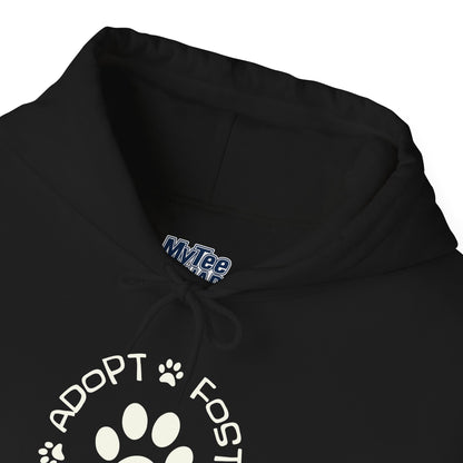 Adopt Foster Donate Unisex Hoodie – Pet Rescue Support Apparel