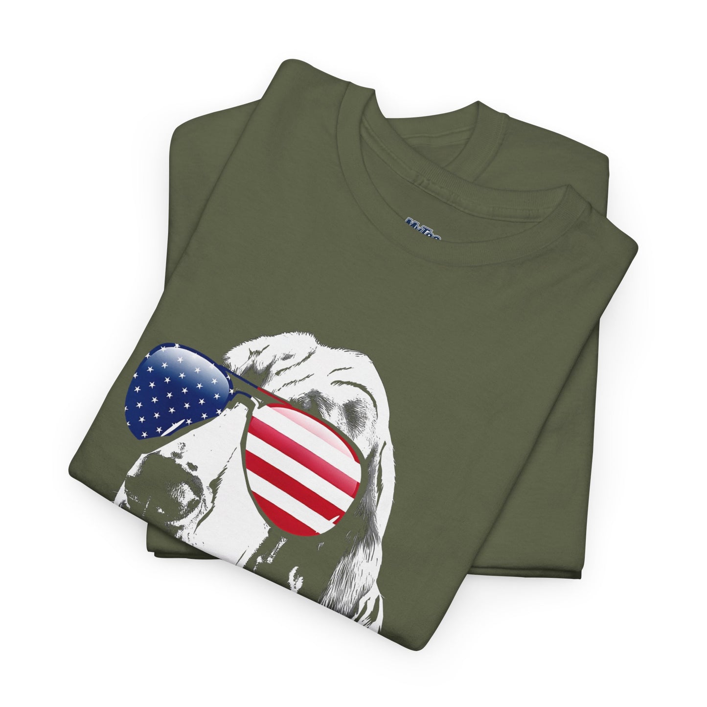 Patriotic Basset Hound With Sunglasses Unisex T-Shirt