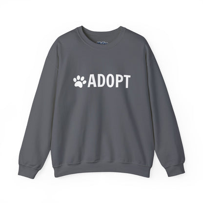 Adopt Pet Lover Crewneck Sweatshirt | Dog Rescue Inspired