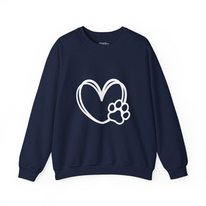 Paw Heart Unisex Sweatshirt – Subtle Dog Lover Style