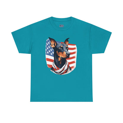 Patriotic Doberman Pinscher Unisex T-Shirt