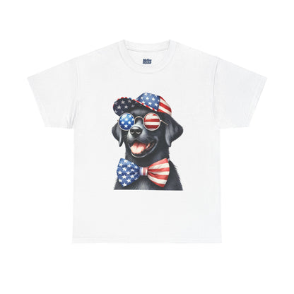 Patriotic Labrador Retriever With Sunglasses And Bow Unisex T-Shirts