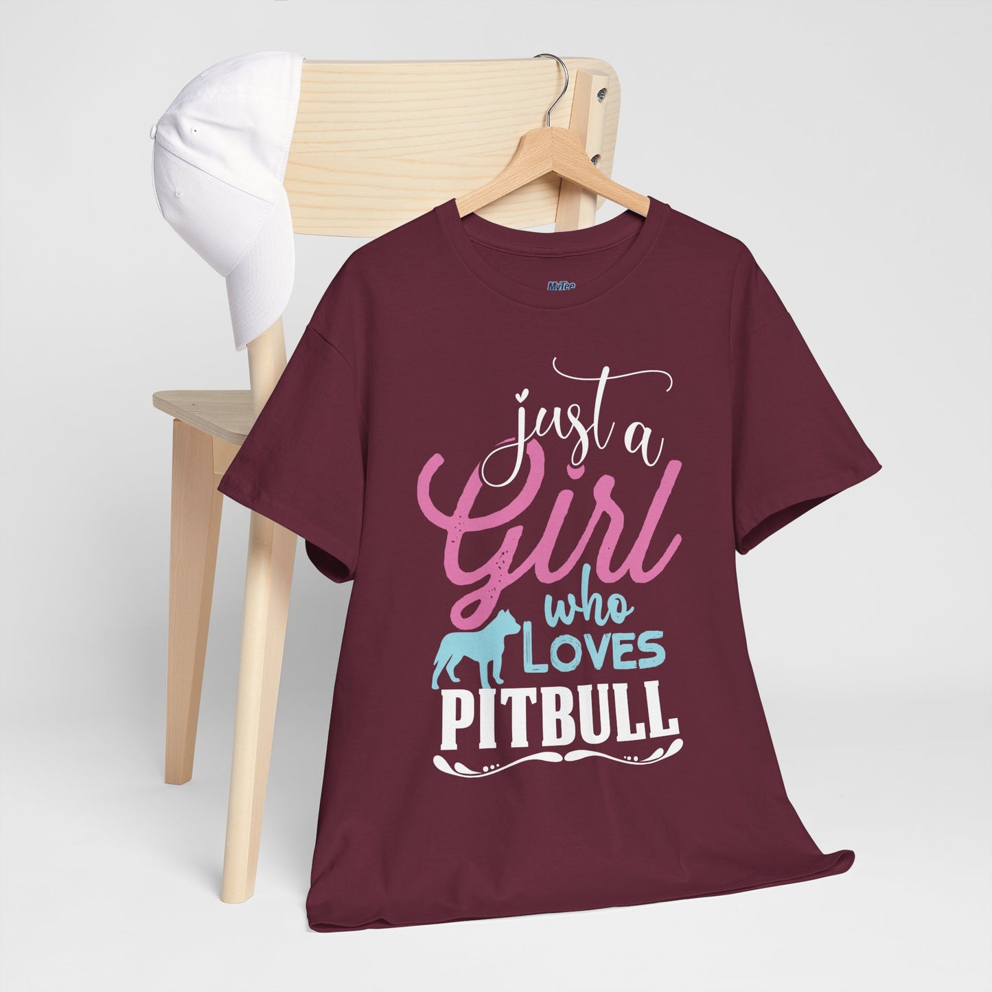 Just a Girl Who Loves Pitbulls T-Shirt – Cute Dog Lover Tee