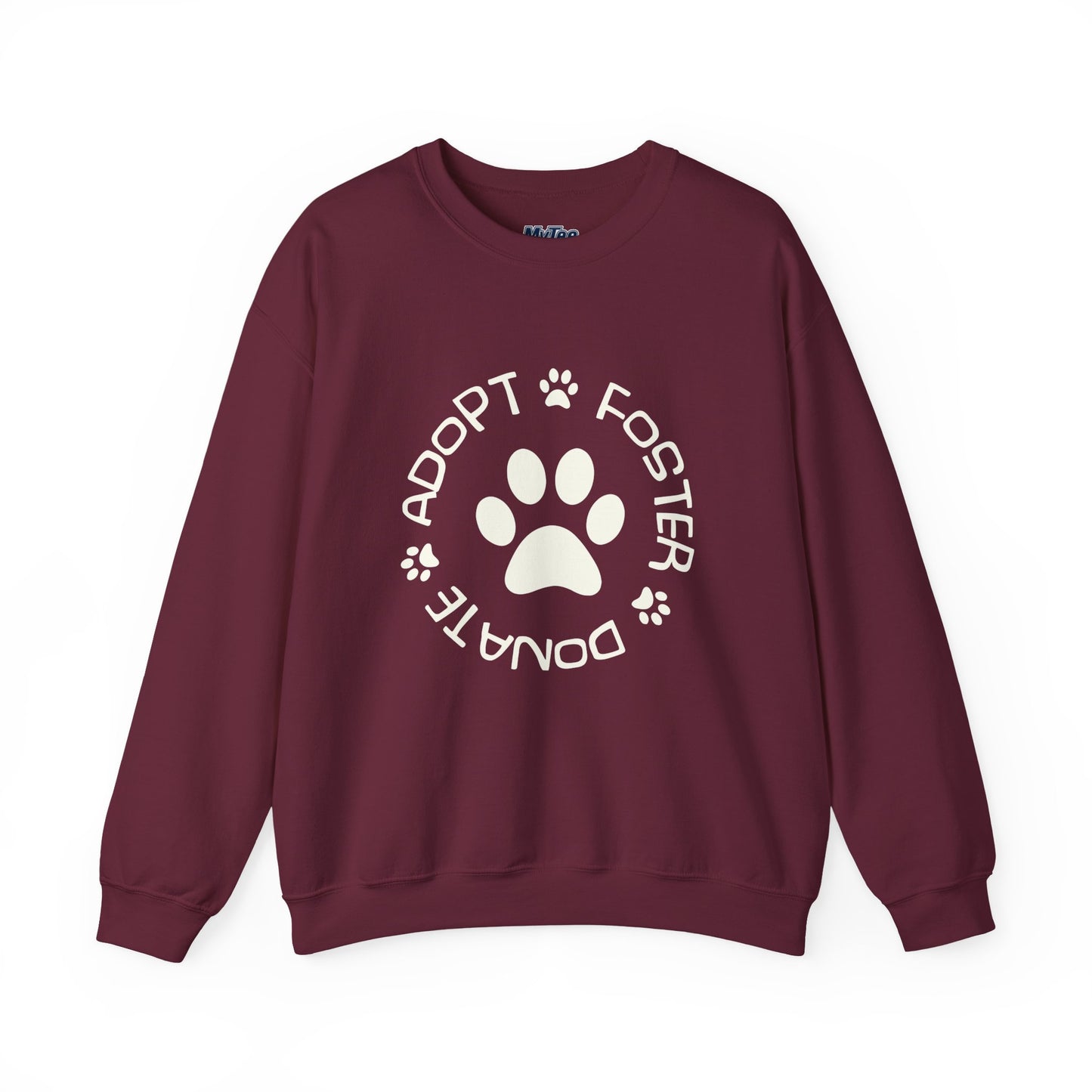Adopt Foster Donate Unisex Sweatshirt | Paw Print Animal Shelter Pullover
