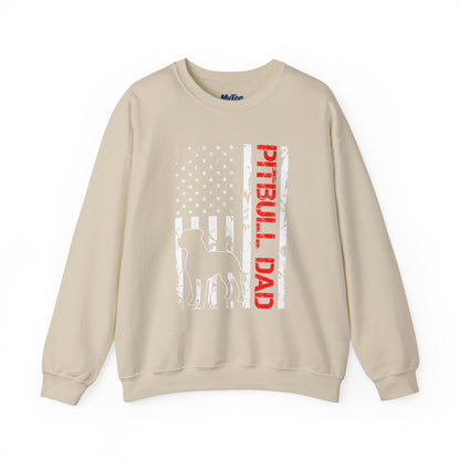 Pitbull Dad Crewneck Sweatshirt | Cozy Gift for Dog Lovers | Unique Pet Owner Apparel | Father's Day Gift