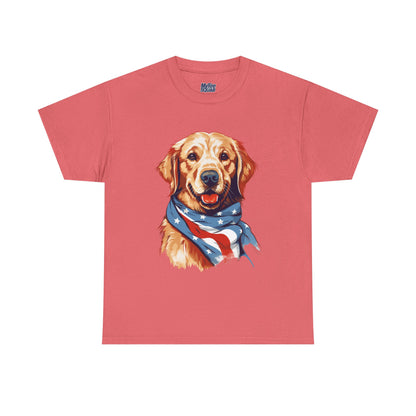 Patriotic Golden Retriever Unisex T-Shirt