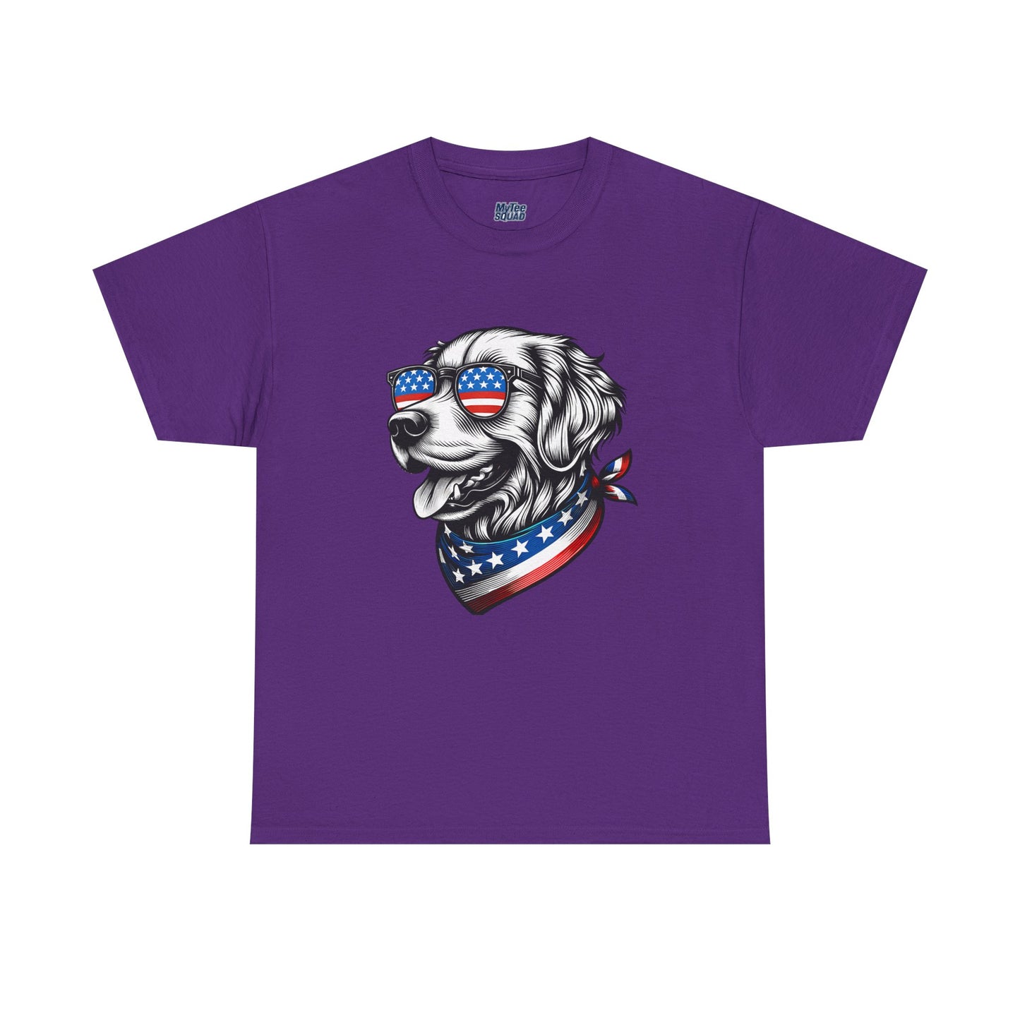 Patriotic Golden Retriever With Sunglasses Unisex T-Shirt