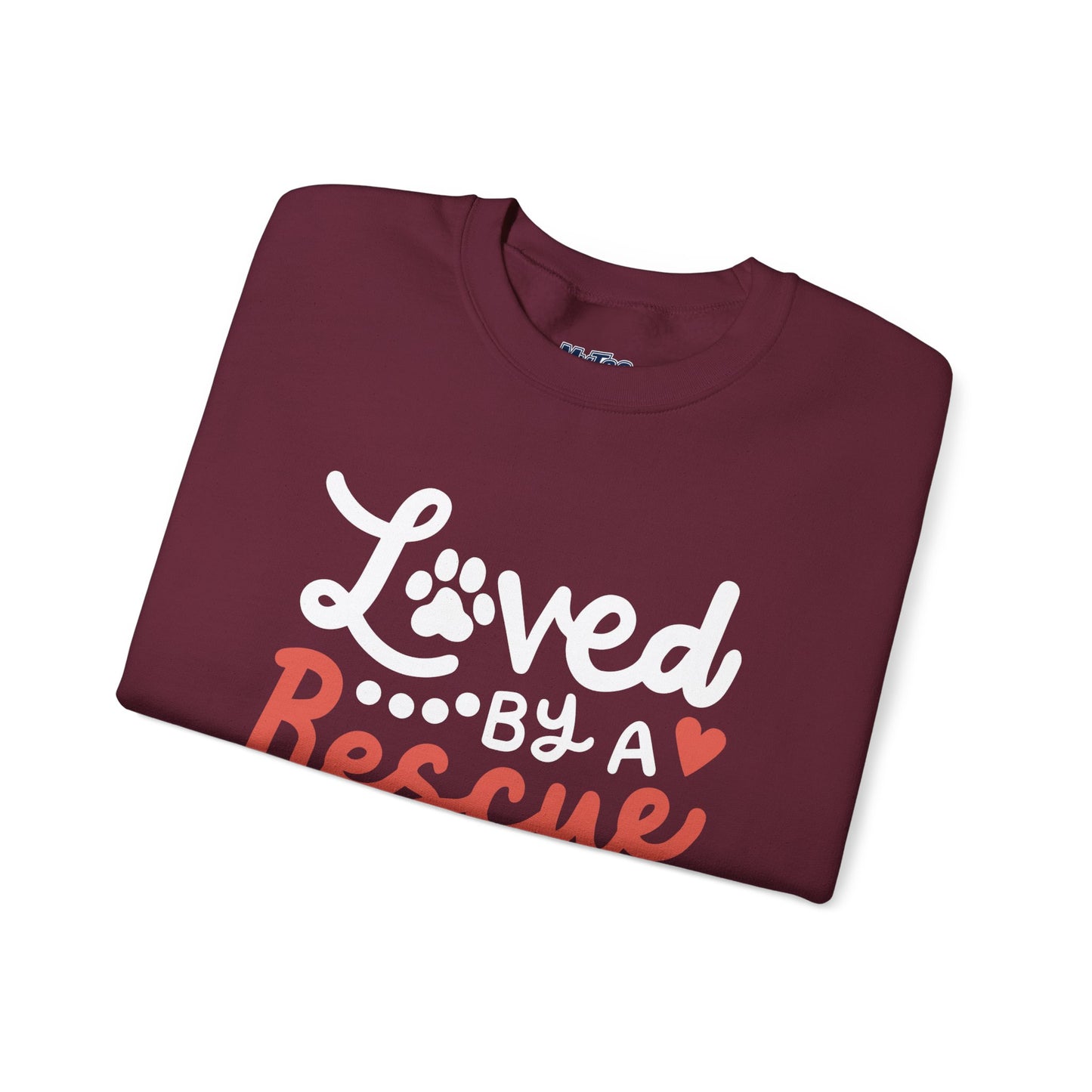 Loved By A Rescue Dog Sweatshirt | Animal Lover Gift, Cozy Crewneck