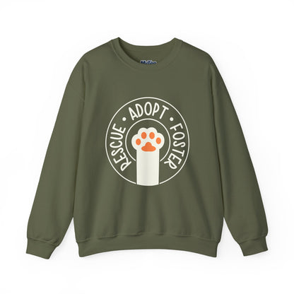 Rescue, Adopt, Foster Unisex Sweatshirt | Animal Lover Gift, Pet Adoption Crewneck