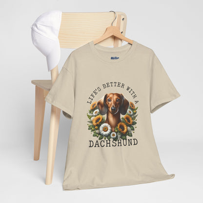Dachshund Sunflower Unisex T-Shirt