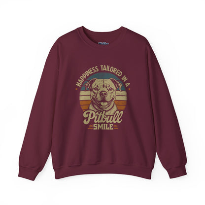Happiness Tailored In A Pitbull Smile Unisex Sweatshirt