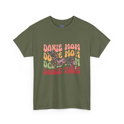 Doxie Mom Retro T-Shirt – Colorful Dog Mom Graphic Tee