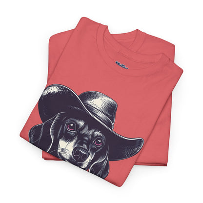 Dachshund Cowgirl Vibes T-Shirt – Pink Bandana Pup Shirt
