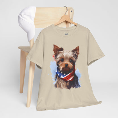 Patriotic Yorkshire Terrier Unisex T-Shirt