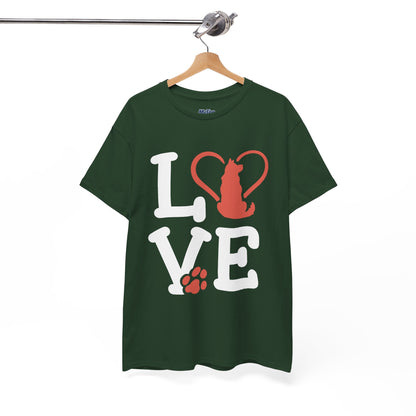 Love Dog Heart T-Shirt