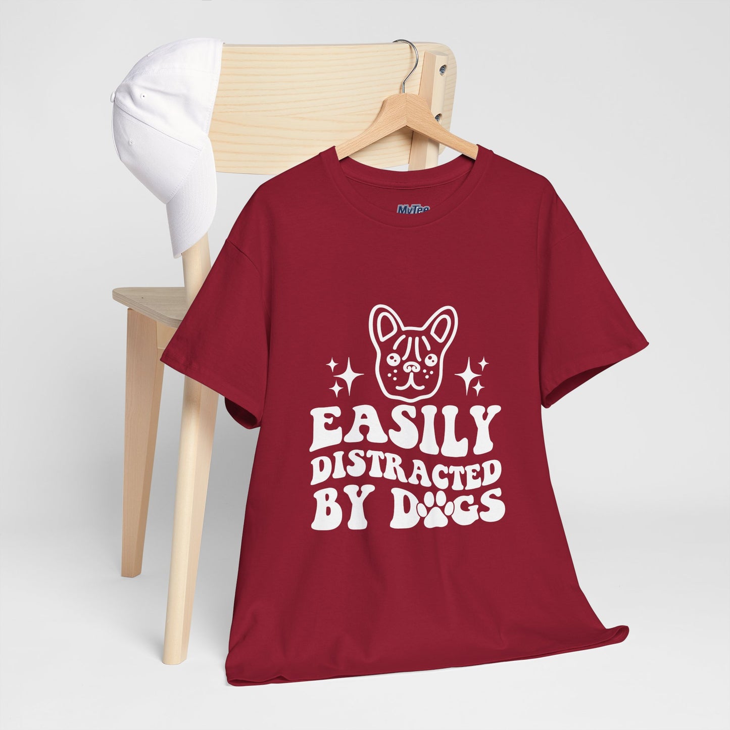 Easily Distracted By Dogs Cotton T-Shirt - Perfect for Everyday Wear