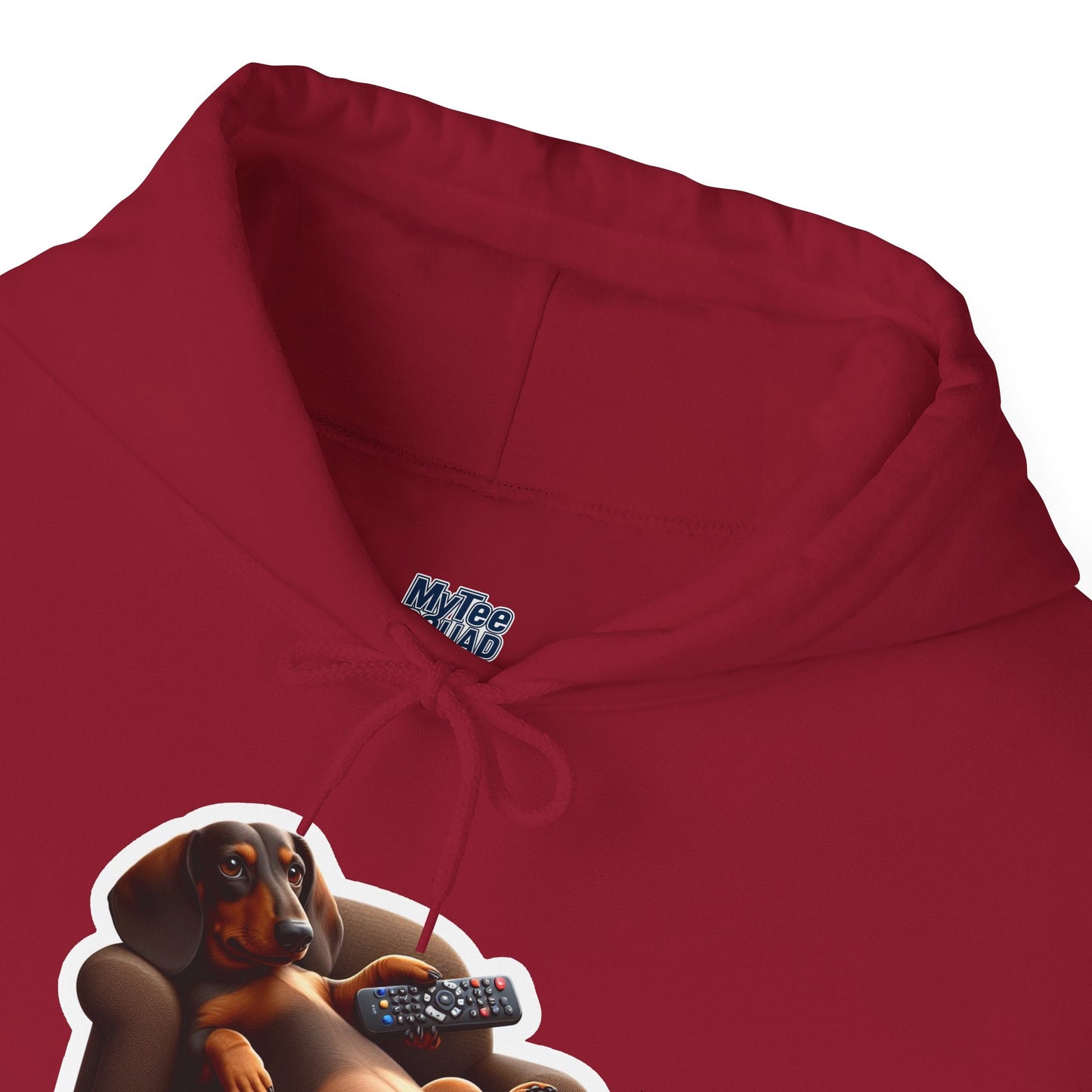 Dachshund TV Boss Unisex Hoodie– Funny Wiener Dog Relax Tee